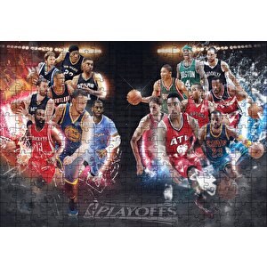 Nba Playofflar 16 Takım Puzzle Yapboz Mdf Ahşap 255 Parça