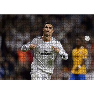 Christiano Ronaldo Real Madrid Gol Sevinci Puzzle Yapboz Mdf Ahşap 1000 Parça