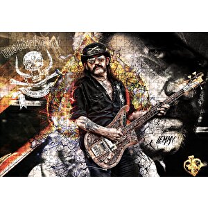 Motörhead Lemmy Kilmister Puzzle Yapboz Mdf Ahşap 500 Parça