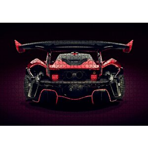 Mclaren P1 Gtr Arka Görünüş Puzzle Yapboz Mdf Ahşap 1000 Parça