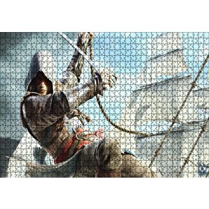 Assassins Creed Suiakstçi Yelken Halatlarında Puzzle Yapboz Mdf Ahşap 1000 Parça