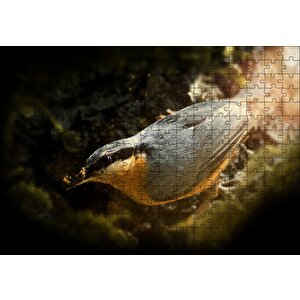 Daldaki Ötücü Kuş Puzzle Yapboz Mdf Ahşap 255 Parça