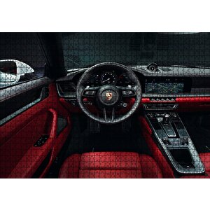 Porsche 911 Carrera Cabrio İç Görünüş Puzzle Yapboz Mdf Ahşap 1000 Parça