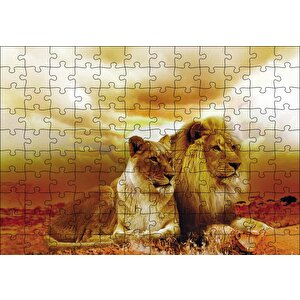 Hayat Arkadaşları Puzzle Yapboz Mdf Ahşap 120 Parça