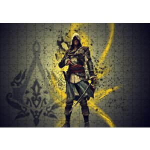 Cakapuzzle  Assassins Creed Suikastçi Ve Sarı Dalgalar Puzzle Yapboz Mdf Ahşap