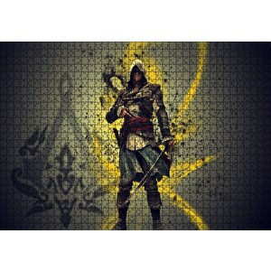 Assassins Creed Suikastçi Ve Sarı Dalgalar Puzzle Yapboz Mdf Ahşap 1000 Parça