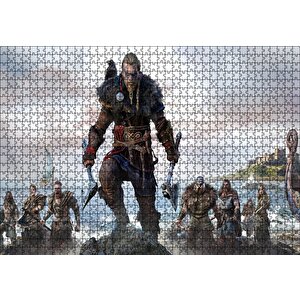 Assassins Creed Valhalla Karakterleri Puzzle Yapboz Mdf Ahşap 1000 Parça