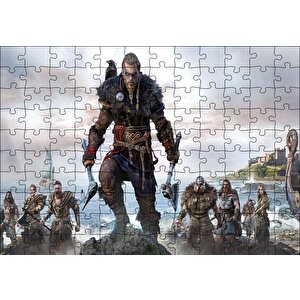 Assassins Creed Valhalla Karakterleri Puzzle Yapboz Mdf Ahşap 120 Parça