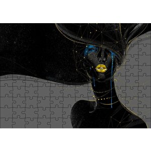 Kadın Ve Takımyıldızlar Puzzle Yapboz Mdf Ahşap 120 Parça