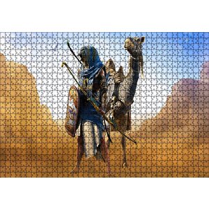 Assassins Creed Origins Mısır Çöl Savaşçısı Ve Devesi Puzzle Yapboz Mdf Ahşap 1000 Parça