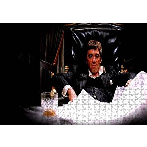 Yaralı Yüz Tony Montana Puzzle Yapboz Mdf Ahşap 500 Parça