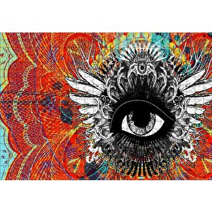 Göz Ve Sürreal Objeler Kompozisyon Puzzle Yapboz Mdf Ahşap 500 Parça