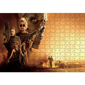 Terminator Dark Fate Kompozisyon Puzzle Yapboz Mdf Ahşap 255 Parça