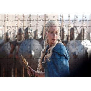 Daenerys Targaryen Ve Askerler Puzzle Yapboz Mdf Ahşap 120 Parça