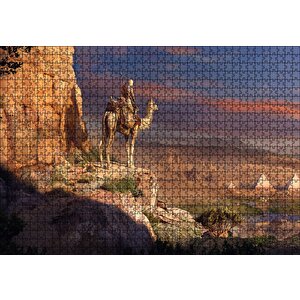 Assassins Creed Piramitler Suikastçi Ve Devesi Puzzle Yapboz Mdf Ahşap 1000 Parça