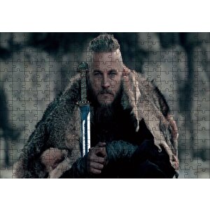 Viking Travis Fimmel Puzzle Yapboz Mdf Ahşap 255 Parça