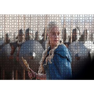 Daenerys Targaryen Ve Askerler Puzzle Yapboz Mdf Ahşap 1000 Parça