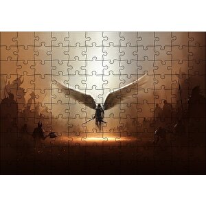 Ikarus Kanatlı Şövalye Ve Ordular Puzzle Yapboz Mdf Ahşap 120 Parça