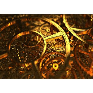 İçiçe Altın Çarklar Puzzle Yapboz Mdf Ahşap 255 Parça