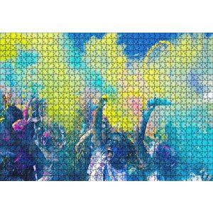 Cakapuzzle  Müzik Hayatın Rengidir Puzzle Yapboz Mdf Ahşap