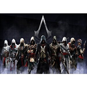 Assassins Creed Tüm Suikastçiler Puzzle Yapboz Mdf Ahşap 120 Parça
