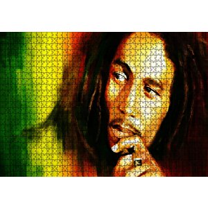 Bob Marley Portre Puzzle Yapboz Mdf Ahşap 1000 Parça