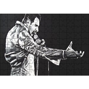 Freddie Mercury Siyah Beyaz Görsel Puzzle Yapboz Mdf Ahşap 120 Parça