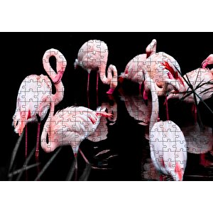 Flamigolar Karanlık Göl Arka Plan Puzzle Yapboz Mdf Ahşap 255 Parça