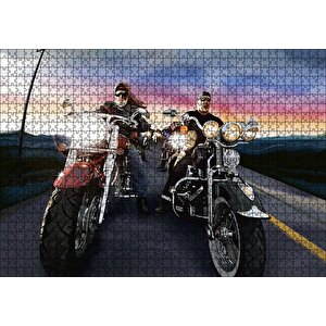 Motosiklet Tutkunları Eksizi Görseli Puzzle Yapboz Mdf Ahşap 1000 Parça