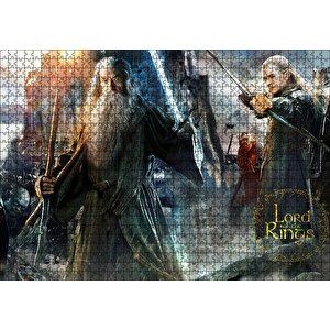 Aragorn Frodo Baggins Gandalf Gimli Leolas Puzzle Yapboz Mdf Ahşap 1000 Parça