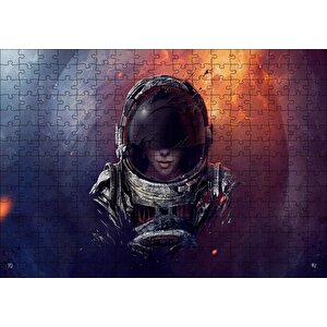 Cakapuzzle  Uzay Güneş Işığı Astronot Görseli Puzzle Yapboz Mdf Ahşap