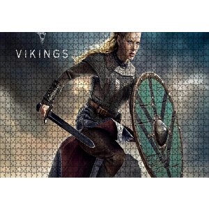 Vikingler Katheryn Lagertha Puzzle Yapboz Mdf Ahşap 1000 Parça