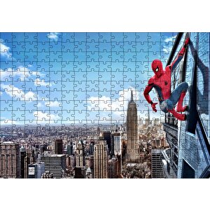 Spiderman Eve Dönüş Binaya Asılı Puzzle Yapboz Mdf Ahşap 255 Parça