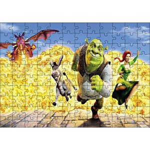 Shrek, Shrek Ekstra Büyük Puzzle Yapboz Mdf Ahşap 120 Parça