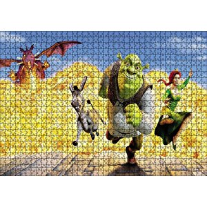 Shrek, Shrek Ekstra Büyük Puzzle Yapboz Mdf Ahşap 1000 Parça