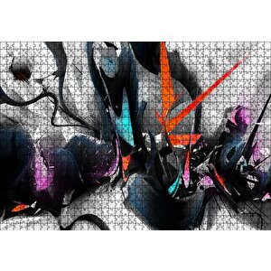 Karışık 3 Boyutlu Renkli Şekiller Puzzle Yapboz Mdf Ahşap 1000 Parça