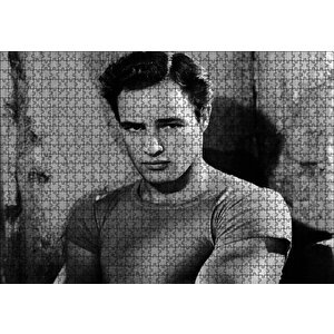 Marlon Brando Gençlik Yıllarında Puzzle Yapboz Mdf Ahşap 1000 Parça