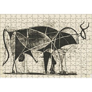 Le Taureau (the Bull),1945 By Pablo Picasso Puzzle Yapboz Mdf Ahşap 255 Parça