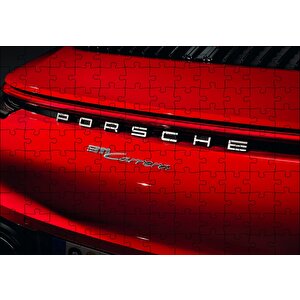 Porsche 911 Carrera Arka Yakın Plan Puzzle Yapboz Mdf Ahşap 120 Parça