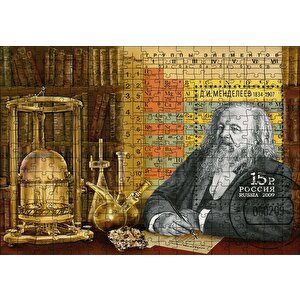 Dimitri Mendeleyev Element Sistem Periyodik Tablo Puzzle Yapboz Mdf Ahşap 255 Parça