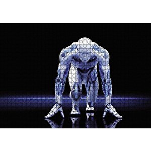 Cakapuzzle  Koşucu Robot Puzzle Yapboz Mdf Ahşap