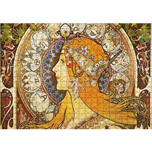 Astrolog Kadın Ve Burçlar Puzzle Yapboz Mdf Ahşap 500 Parça