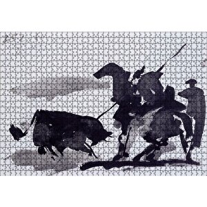 Bullfight Scene, 1960 By Pablo Picasso Puzzle Yapboz Mdf Ahşap 1000 Parça