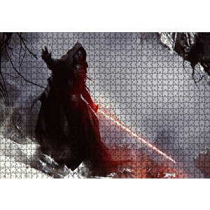 Yıldız Savaşları Darth Vader Ve Işın Kılıcı Puzzle Yapboz Mdf Ahşap 1000 Parça