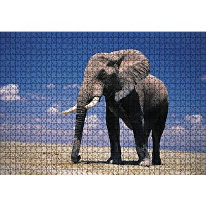 Yalnız Fil Puzzle Yapboz Mdf Ahşap 1000 Parça