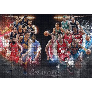 Nba Playofflar 16 Takım Puzzle Yapboz Mdf Ahşap 1000 Parça