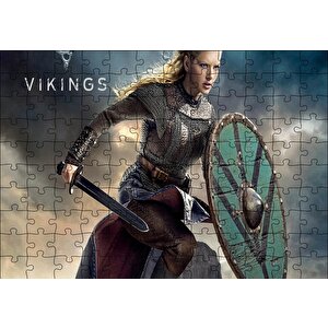 Vikingler Katheryn Lagertha Puzzle Yapboz Mdf Ahşap 120 Parça