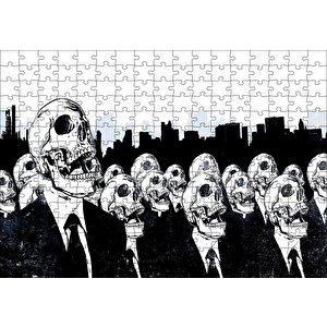 Takım Elbiseli Kuru Kafalar Sb Puzzle Yapboz Mdf Ahşap 255 Parça