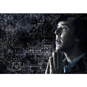 Sherlock Benedict Cumberbatch Ve Formüller Puzzle Yapboz Mdf Ahşap 120 Parça