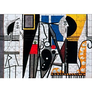 Painter And Model 1928 By Pablo Picasso Puzzle Yapboz Mdf Ahşap 120 Parça